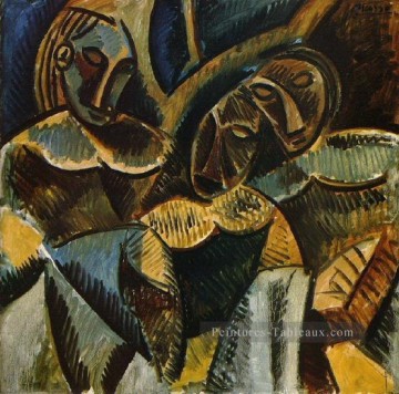 Trois femmes sous un arbre 1907 cubiste Pablo Picasso Peinture à l'huile